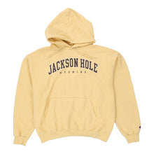  Vintage yellow Jackson Hole Wyoming Champion Hoodie - mens large