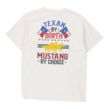  Vintage white Texan Mustang Champion T-Shirt - mens large