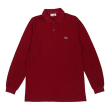  Vintage red Lacoste Long Sleeve Polo Shirt - mens medium