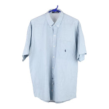  Vintage blue Bootleg Ralph Lauren Short Sleeve Shirt - mens large