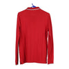 Vintage red Champion Long Sleeve Polo Shirt - mens small