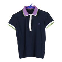  Vintage navy Bootleg Fred Perry Polo Shirt - womens x-small