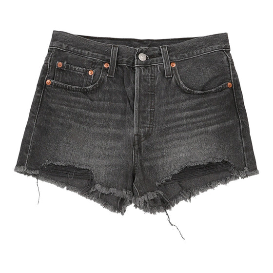 Vintage black 501 Levis Denim Shorts - womens 27" waist