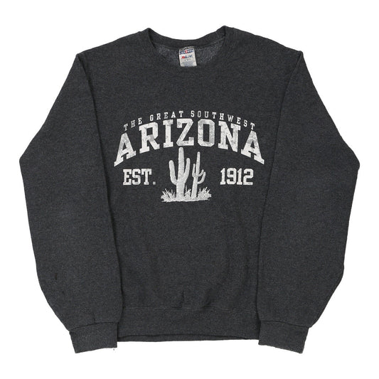 Vintage grey Arizona Jerzees Sweatshirt - mens small