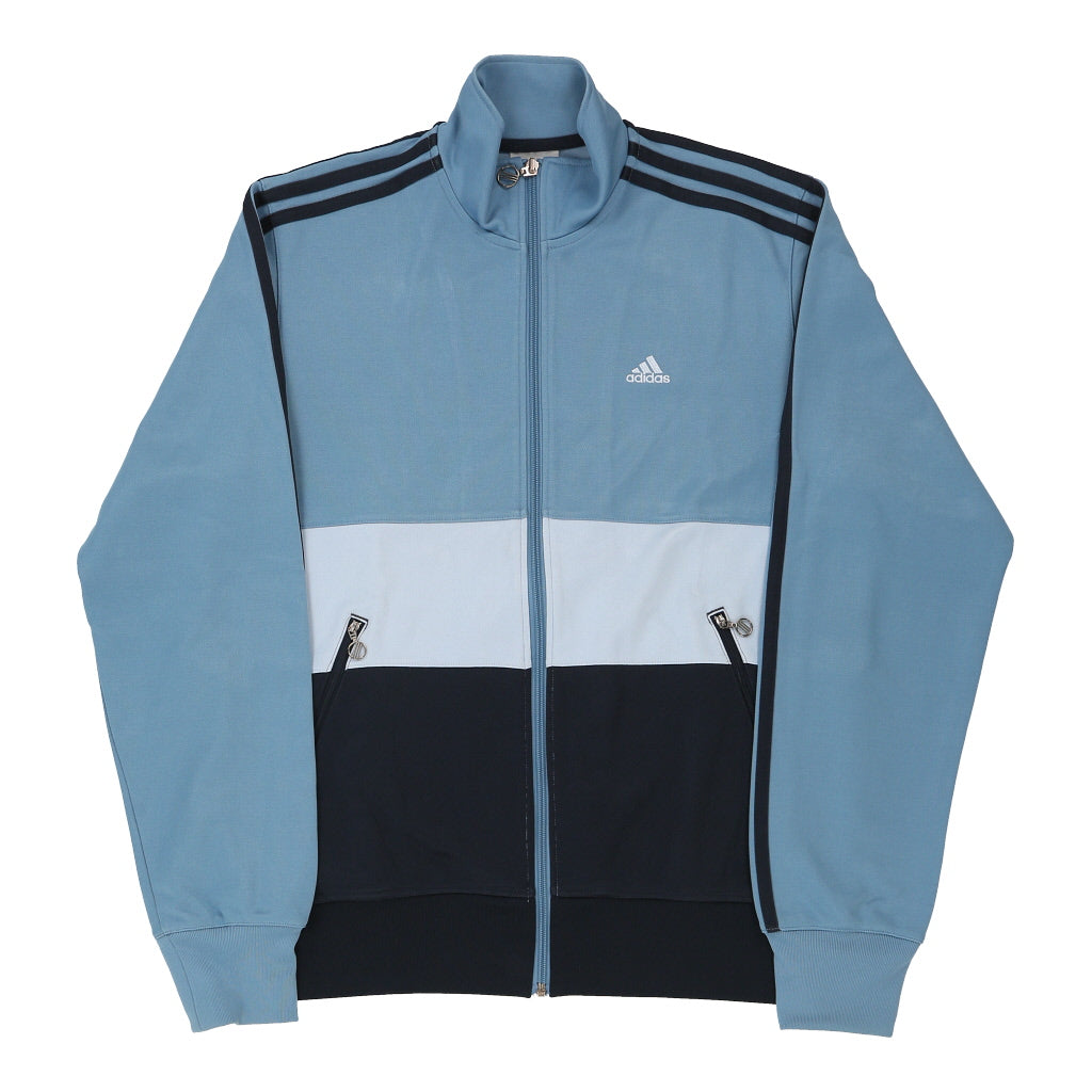 Adidas Track Jacket - Medium Blue Polyester