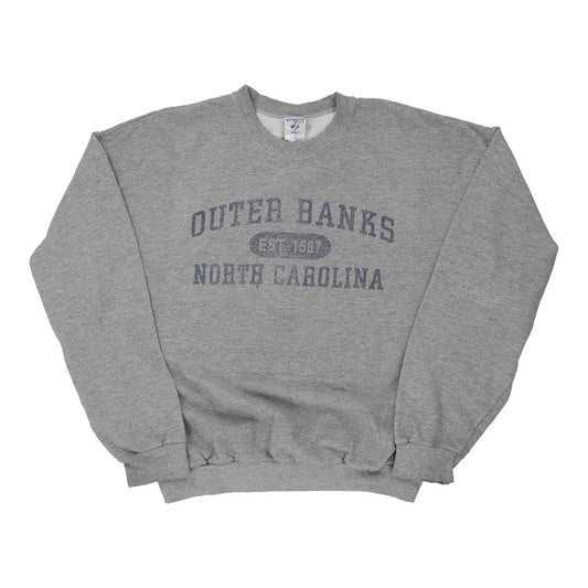Vintage grey Outer Banks Jerzees Sweatshirt - mens x-large