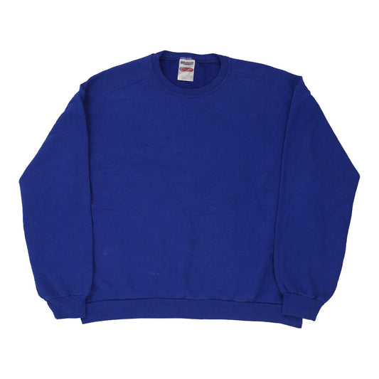 Vintage blue Blank Jerzees Sweatshirt - mens x-large