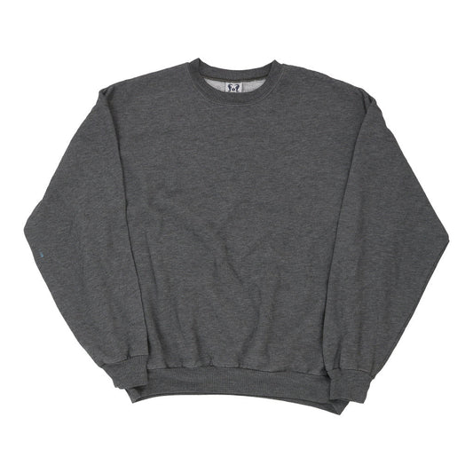 Vintage grey Made in USA Blank J.K. Star Sweatshirt - mens x-large