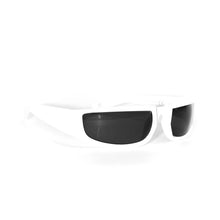  Retro Wrap Around Racer Sunglasses in White