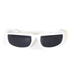 Retro Wrap Around Racer Sunglasses in White