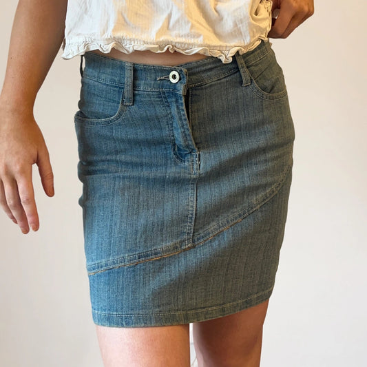 Vintage blue Eurguilio Denim Skirt - womens 27" waist