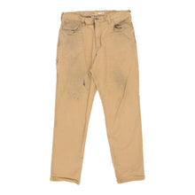  Heavily Worn Carhartt Trousers - 35W 31L Beige Cotton trousers Carhartt   
