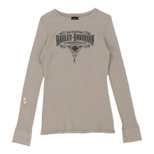  Vintage beige Albuquerque, NM Harley Davidson Long Sleeve T-Shirt - womens small