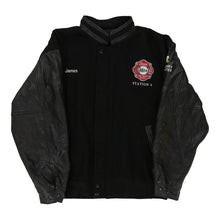  Vintage black Essex Fire Rescue Canada Sportswear Varsity Jacket - mens x-large