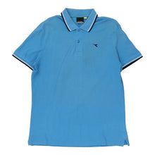  Diadora Polo Shirt - Large Blue Cotton - Thrifted.com