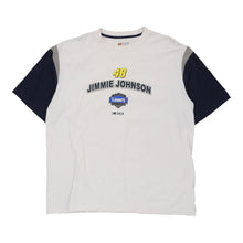  Jimmie Johnson Nascar Nascar T-Shirt - XL White Cotton - Thrifted.com
