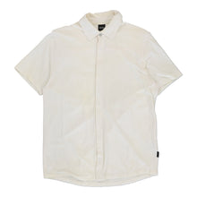  Hugo Boss Short Sleeve Shirt - Medium Cream Cotton - Thrifted.com