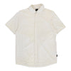 Hugo Boss Short Sleeve Shirt - Medium Cream Cotton - Thrifted.com