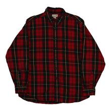  L.L.Bean Checked Shirt - Large Red Cotton - Thrifted.com