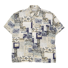  Tattersall Patterned Shirt - Large Cream Cotton patterned shirt Tattersall   