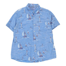 Izod Graphic Patterned Shirt - XL Blue Cotton patterned shirt Izod   