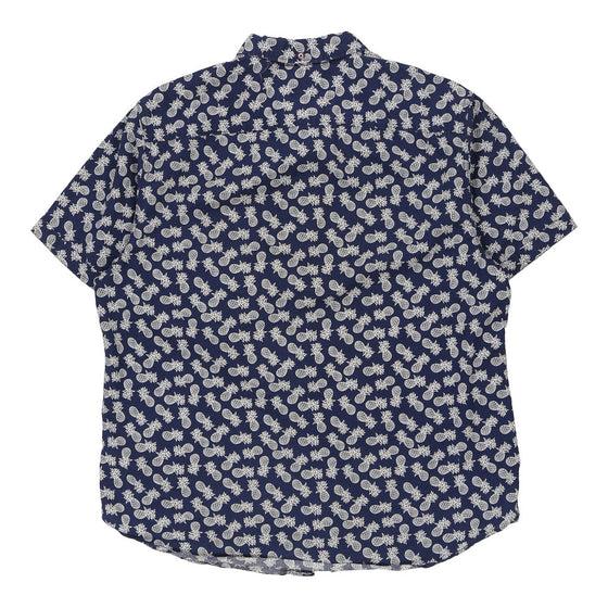 Jam Session Patterned Shirt - XL Navy Cotton patterned shirt Jam Session   