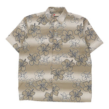  Island Tropics Hawaiian Shirt - Medium Khaki Polyester hawaiian shirt Island Tropics   