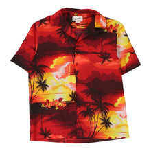  Helena'S Hawaiian Shirt - Medium Red Polyester hawaiian shirt Helena'S   