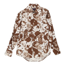  Campus Graphic Patterned Shirt - Small Brown Cotton patterned shirt Campus   