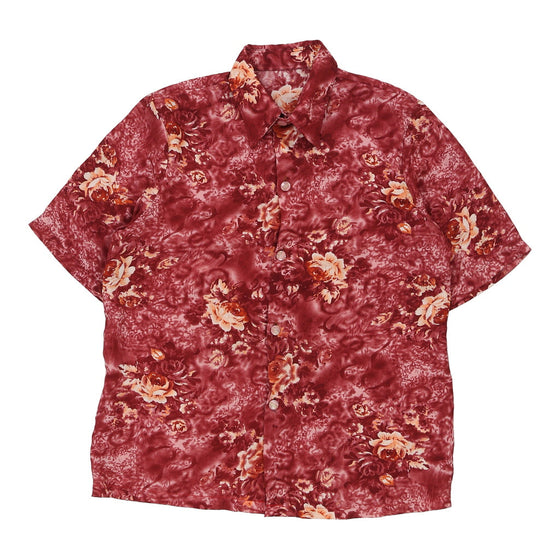 Unbranded Patterned Shirt - Medium Red Viscose patterned shirt Unbranded   