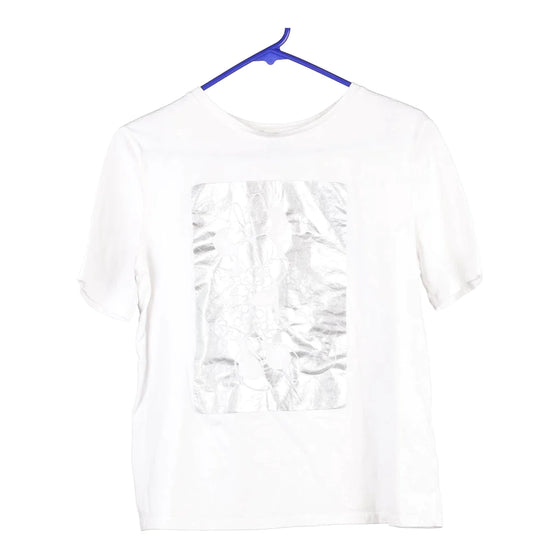 Vintage white Zara T-Shirt - womens medium
