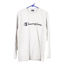  Vintage grey Champion Long Sleeve T-Shirt - mens x-large