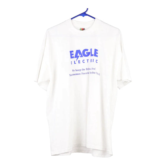 Vintage white Eagle Electric Fruit Of The Loom T-Shirt - mens x-large