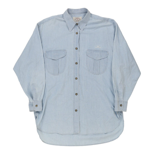 Vintage Armani Jeans Oversized Denim Shirt - XS Blue Cotton