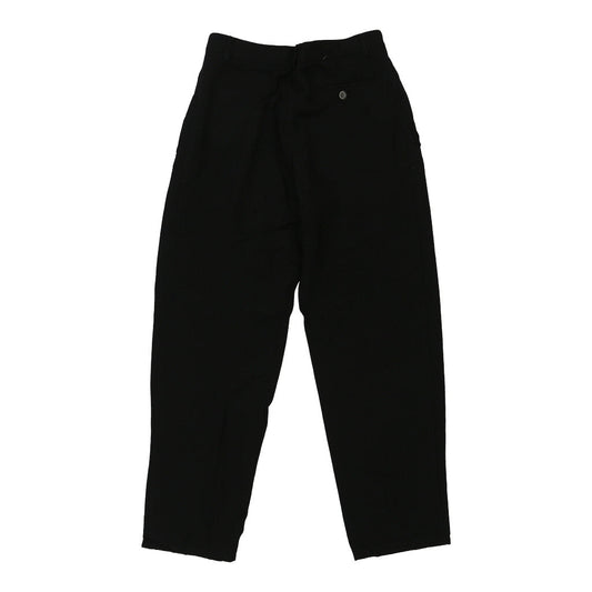 Vintage Pit Stop Trousers - 30W UK 12 Black Viscose