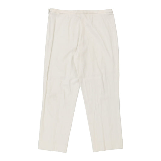 Vintage Cheap & Chic Moschino Trousers - 30W UK 10 White Viscose Blend