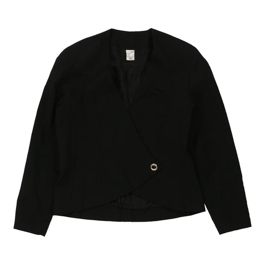 Vintage Allesia Blazer - Medium Black Cotton Blend