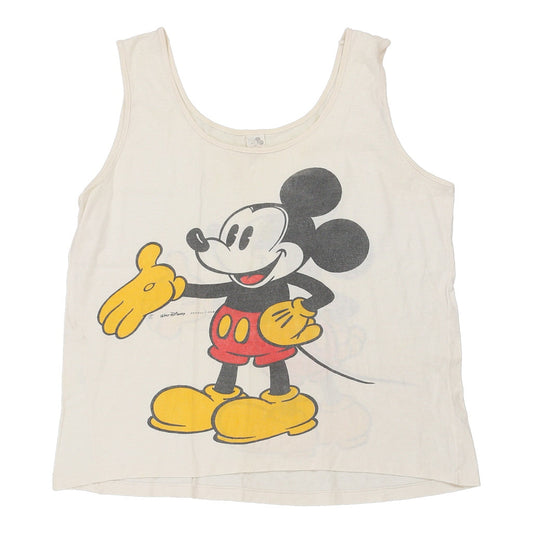 Vintage Mickey & Co. Cartoon Vest - Medium Cream Cotton