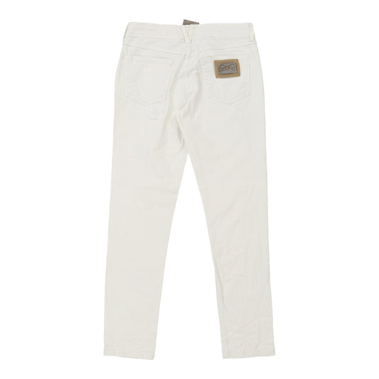 Vintage Low Rise Skinny Dolce & Gabbana Trousers - 28W UK 8 White Cotton