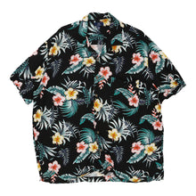  Pre-Loved black George Hawaiian Shirt - mens x-large