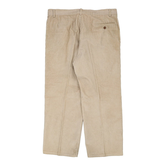 Vintage beige Carrera Cord Trousers - mens 41" waist