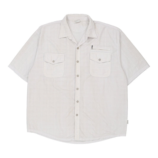 Vintage white Aoxikai Short Sleeve Shirt - mens xxx-large