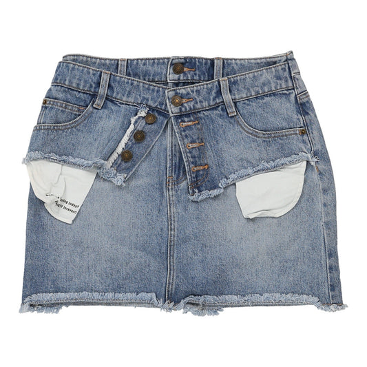 Vintage Miss Sixty Denim Skirt - 28W UK 8 Blue Cotton