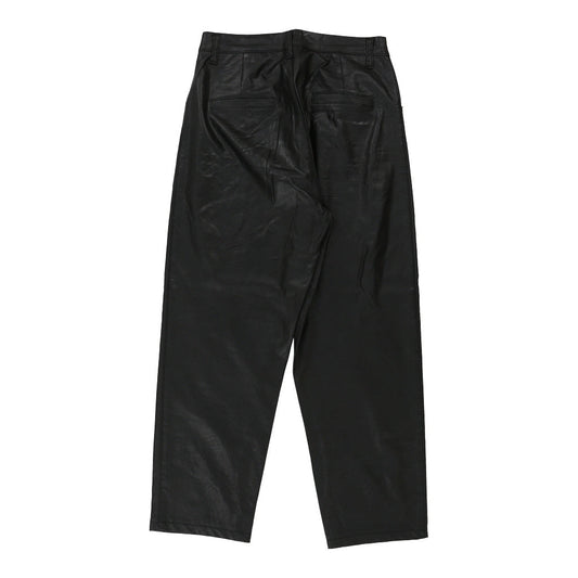Vintage Unbranded Trousers - 28W UK 10 Black Faux Leather