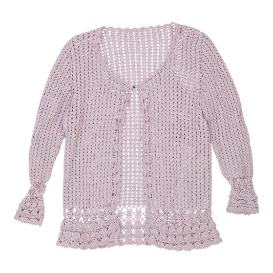 Vintage Unbranded Crochet Top - Medium Purple Cotton