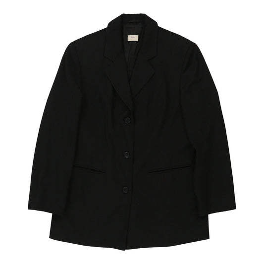 Vintage Sisley Blazer - Medium Black Polyester Blend