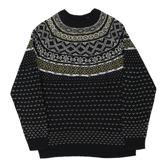 Vintage navy Piazza Italia Jumper - mens x-large