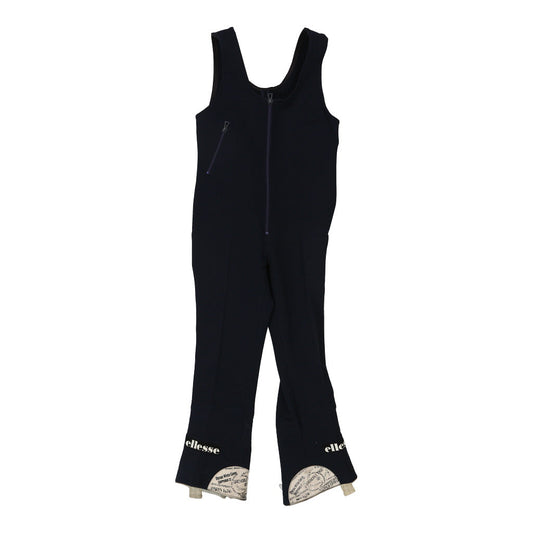 Vintage Ellesse Ski Trousers - 28W UK 8 Navy Nylon