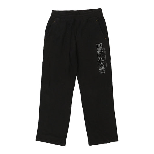 Vintage Champion Spellout Joggers - XL Black Cotton Blend