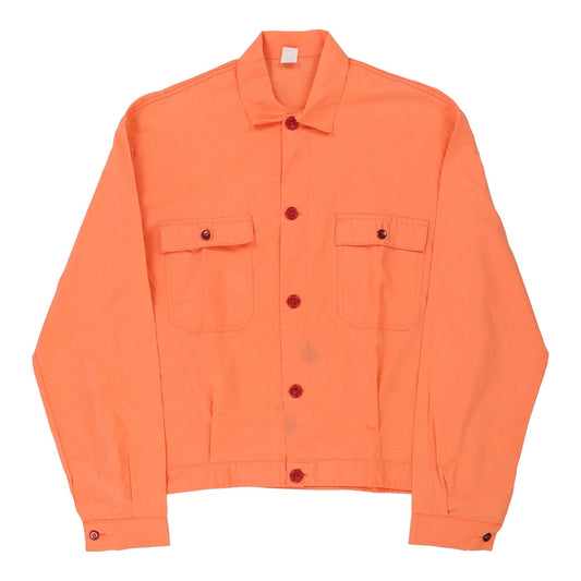 Vintage Mg Overshirt - Large Orange Cotton Blend
